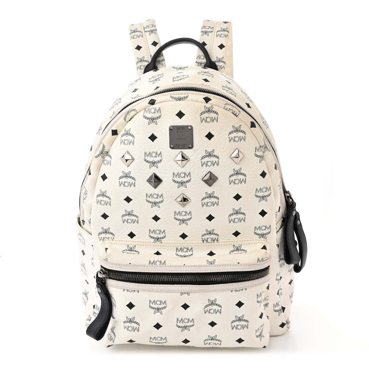 Visetos Medium Sprinkle Stud Stark Backpack White