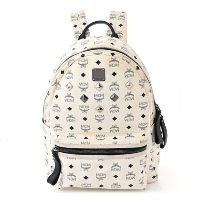 MCM Visetos Medium Sprinkle Stud Stark Backpack White 1 of 13