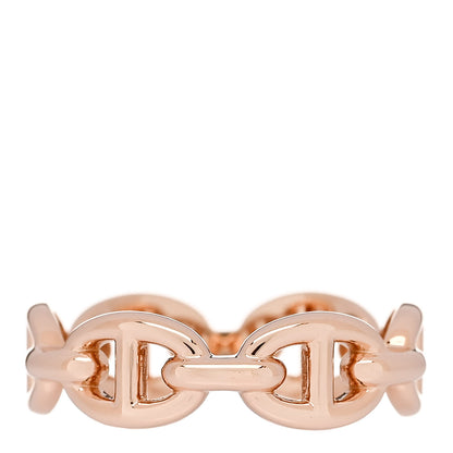 Hermes 18K Rose Gold PM Chaine d'Ancre Enchainee Ring 52 6 3 of 7