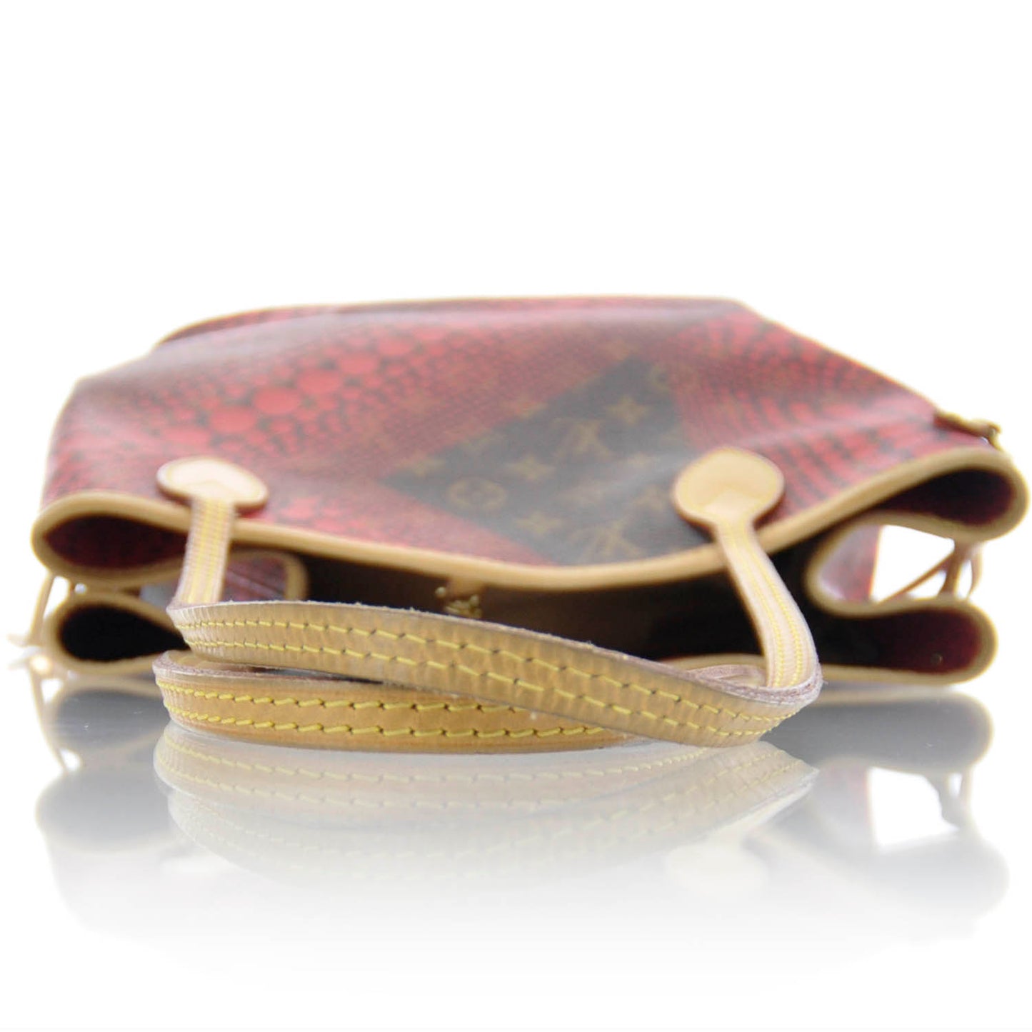 Monogram Kusama Waves Neverfull MM Red