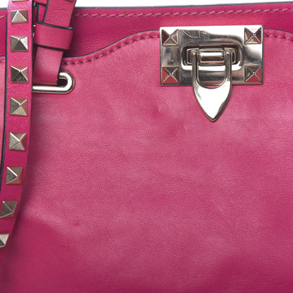 Valentino Garavani Vitello Small Rockstud Tote Deep Cyclamin 14 of 15