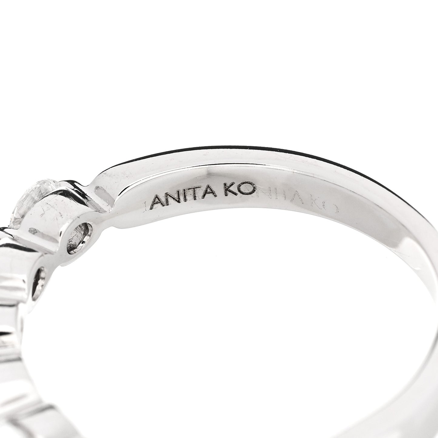 18K White Gold Diamond Floating Diamond Ring 57 8