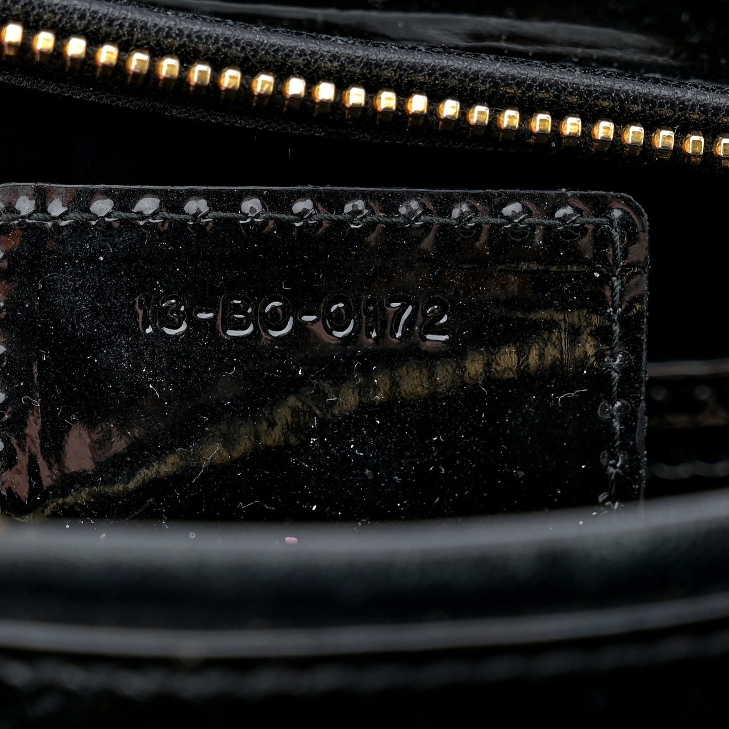 Patent Cannage Large Lady Dior Black