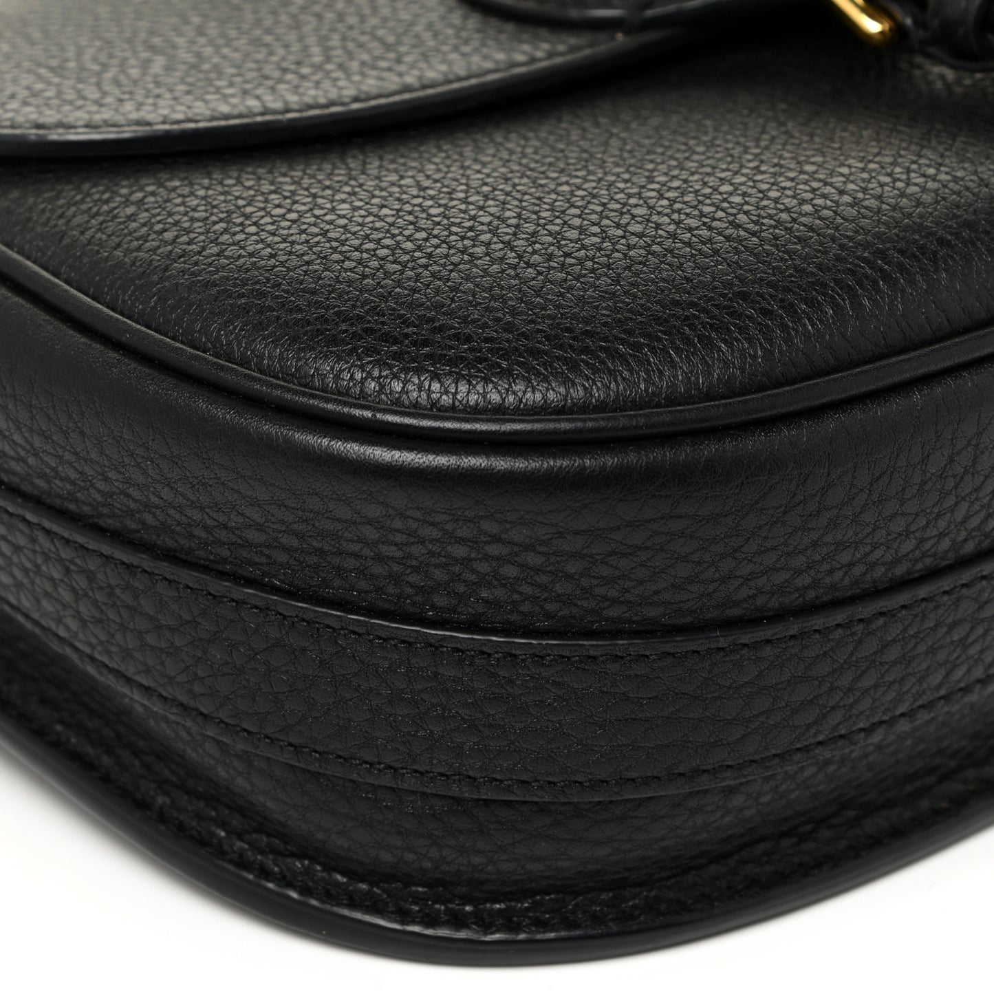 Grained Calfskin Medium Bobby Flap Black