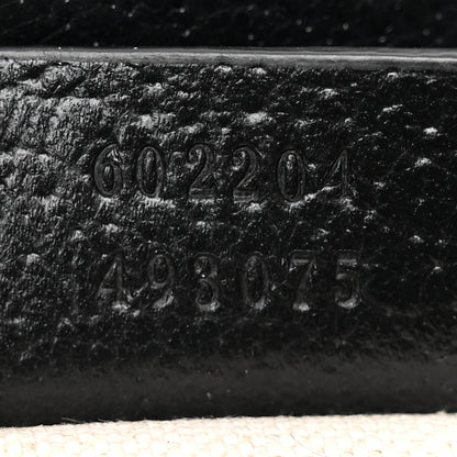 Gucci Jacquard Black Denim GG Monogram Textured Dollar Calfskin Horsebit 1955 Shoulder Bag Black Ivory 7 of 16
