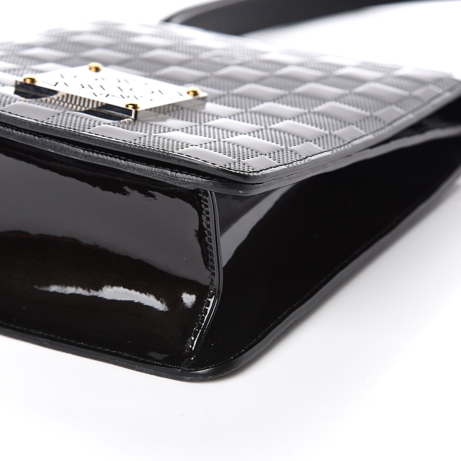 Louis Vuitton Damier Vernis Club Bag Black 9 of 10