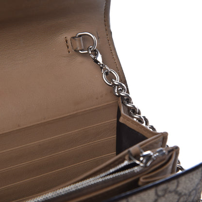 Gucci GG Supreme Monogram Mini Dionysus Chain Wallet Beige Taupe 9 of 9