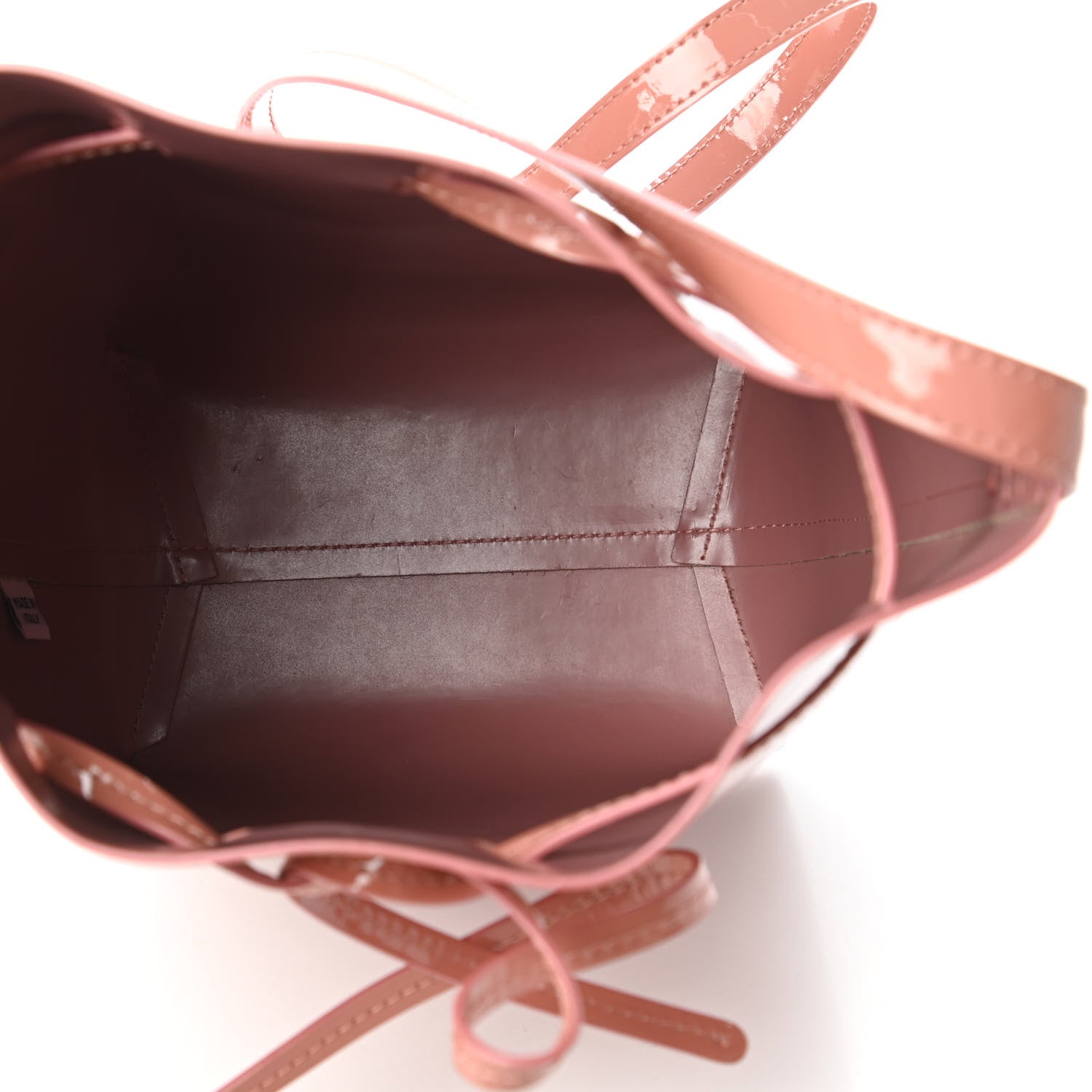 Mansur Gavriel Patent Calfskin Mini Bucket Blush 5 of 10
