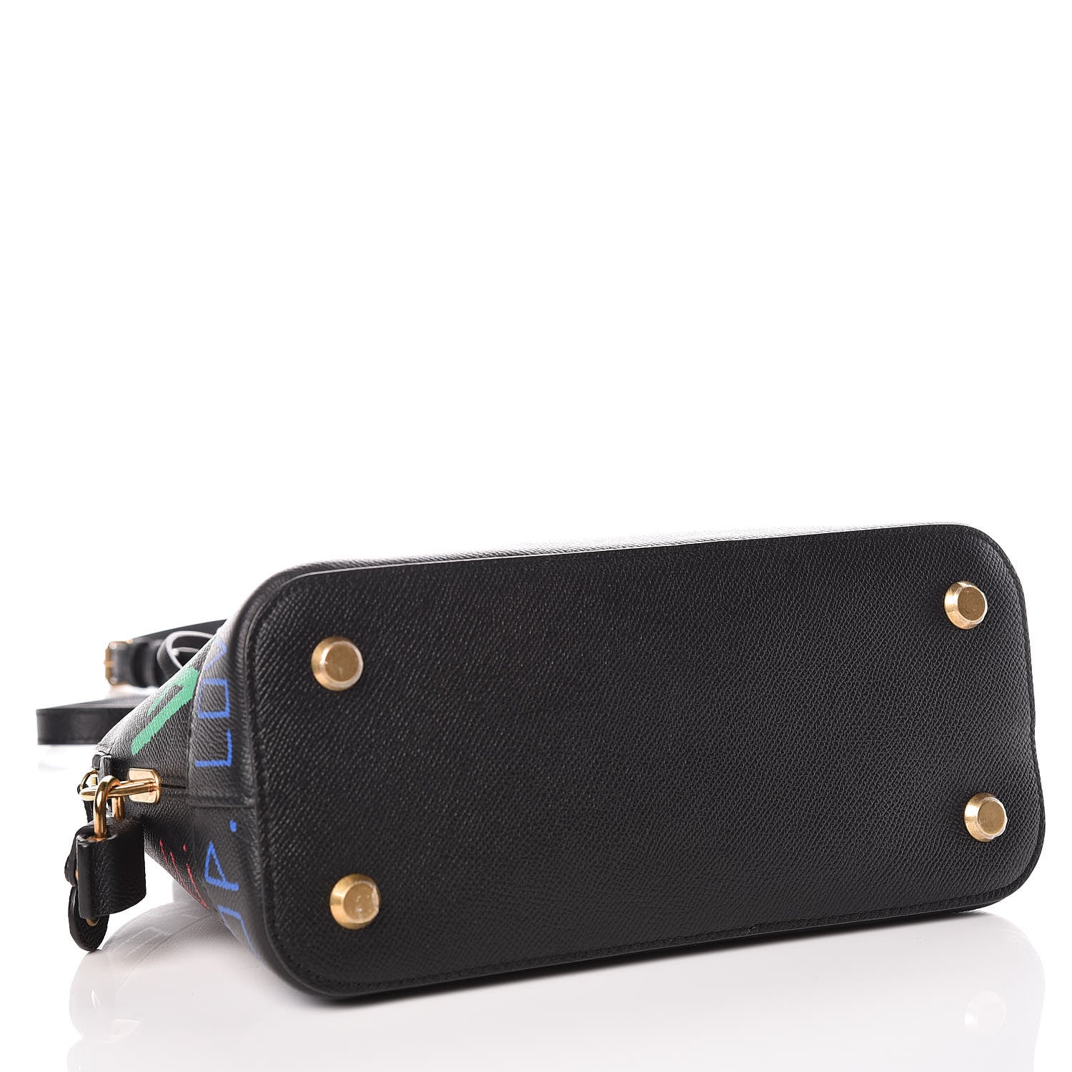 Balenciaga Signature Grained Calfskin Graffiti S Ville Top Handle Bag Black Multicolor 4 of 17
