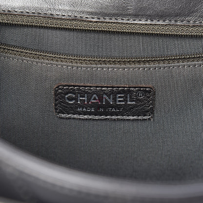 Chanel Metallic Calfskin Quilted Flap Tote Dark Silver 6 of 18