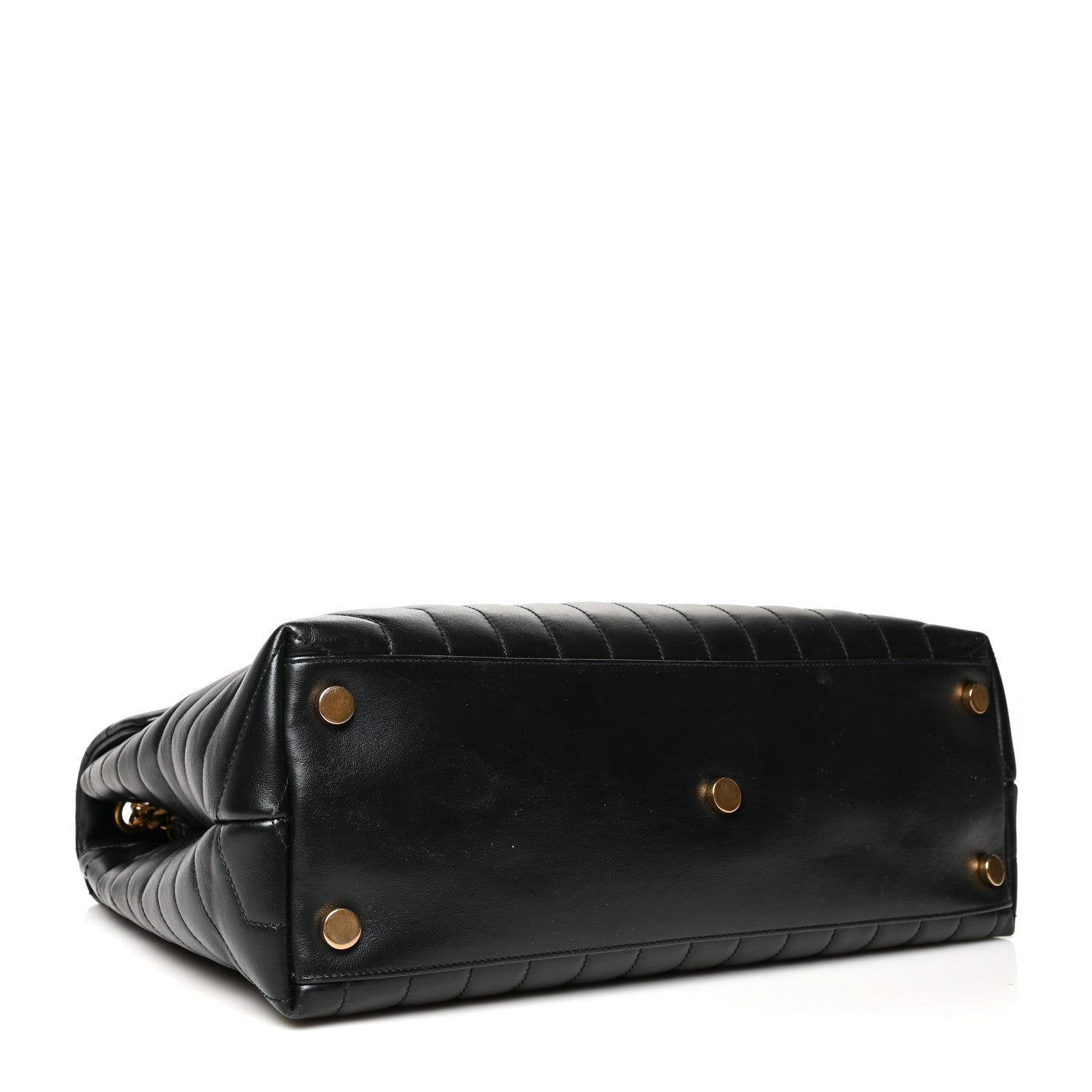 Saint Laurent Calfskin Y Quilted Monogram Large Loulou Chain Satchel Black 4 of 11