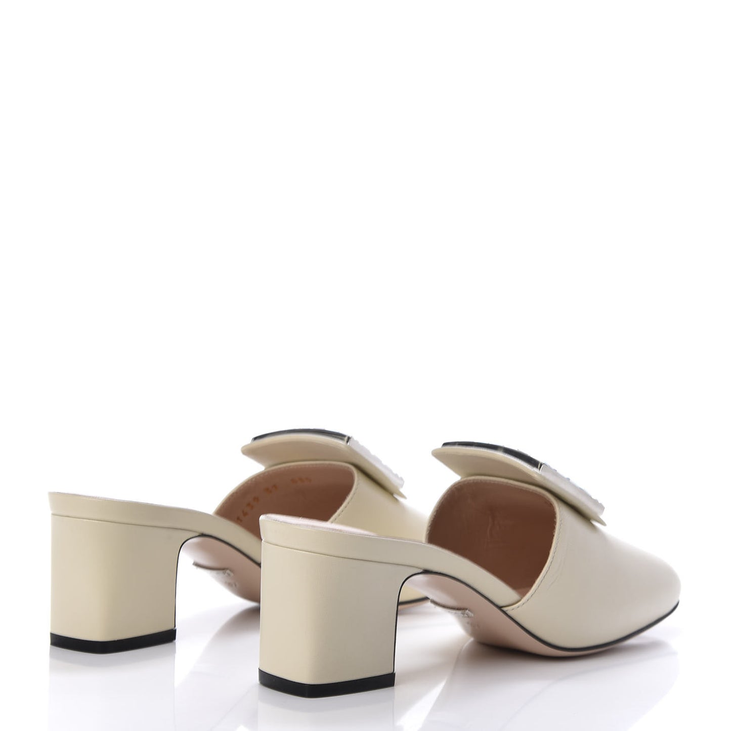 Malaga Kid Crystal Square G Madelyn Mules 37 Vintage White