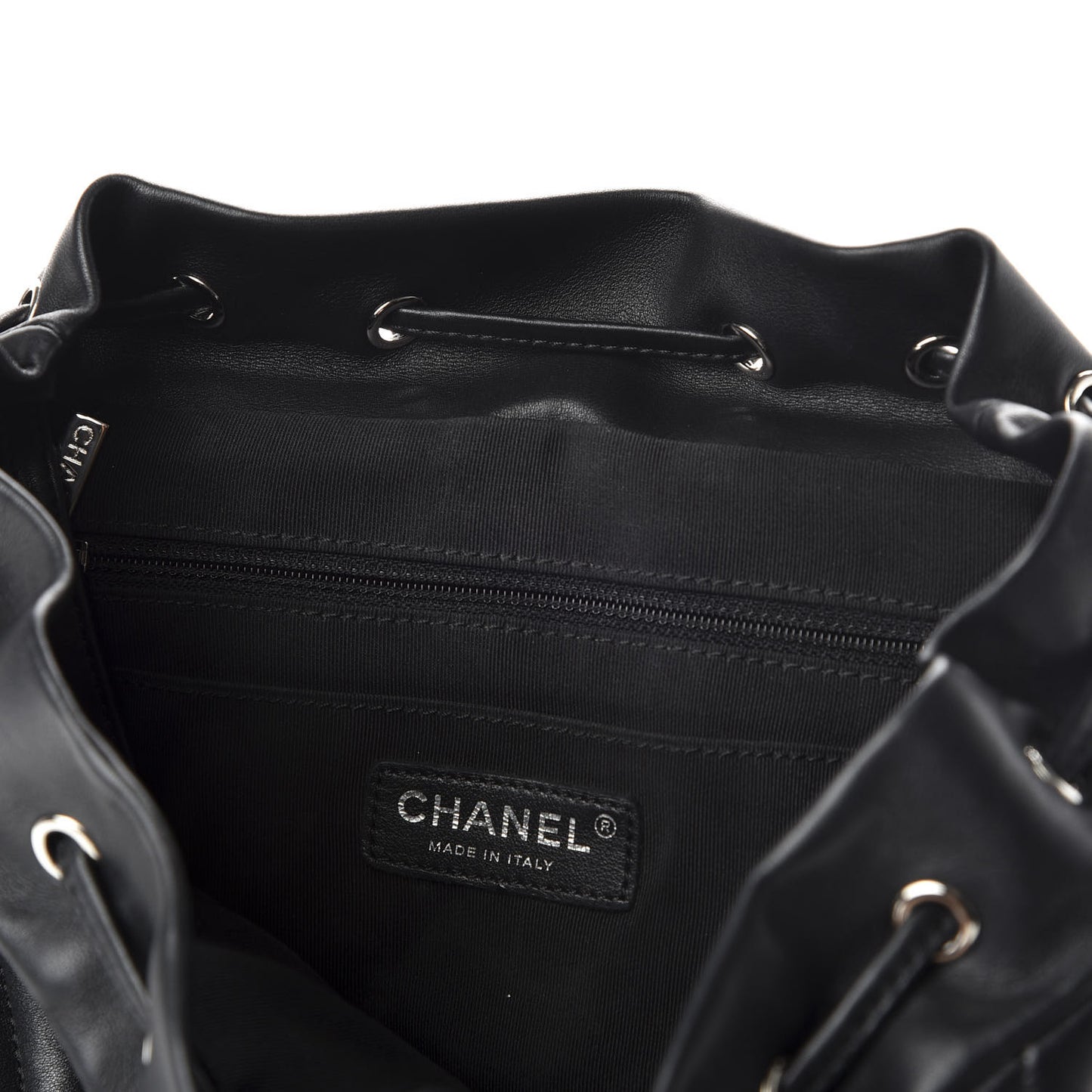 Calfskin Chevron Quilted Large Urban Spirit Backpack Black