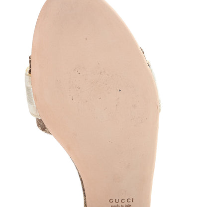 Gucci Monogram Web GG Slide Sandals 37 Off White 10 of 12