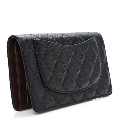 Chanel Caviar Quilted Yen Wallet Black 3 of 8