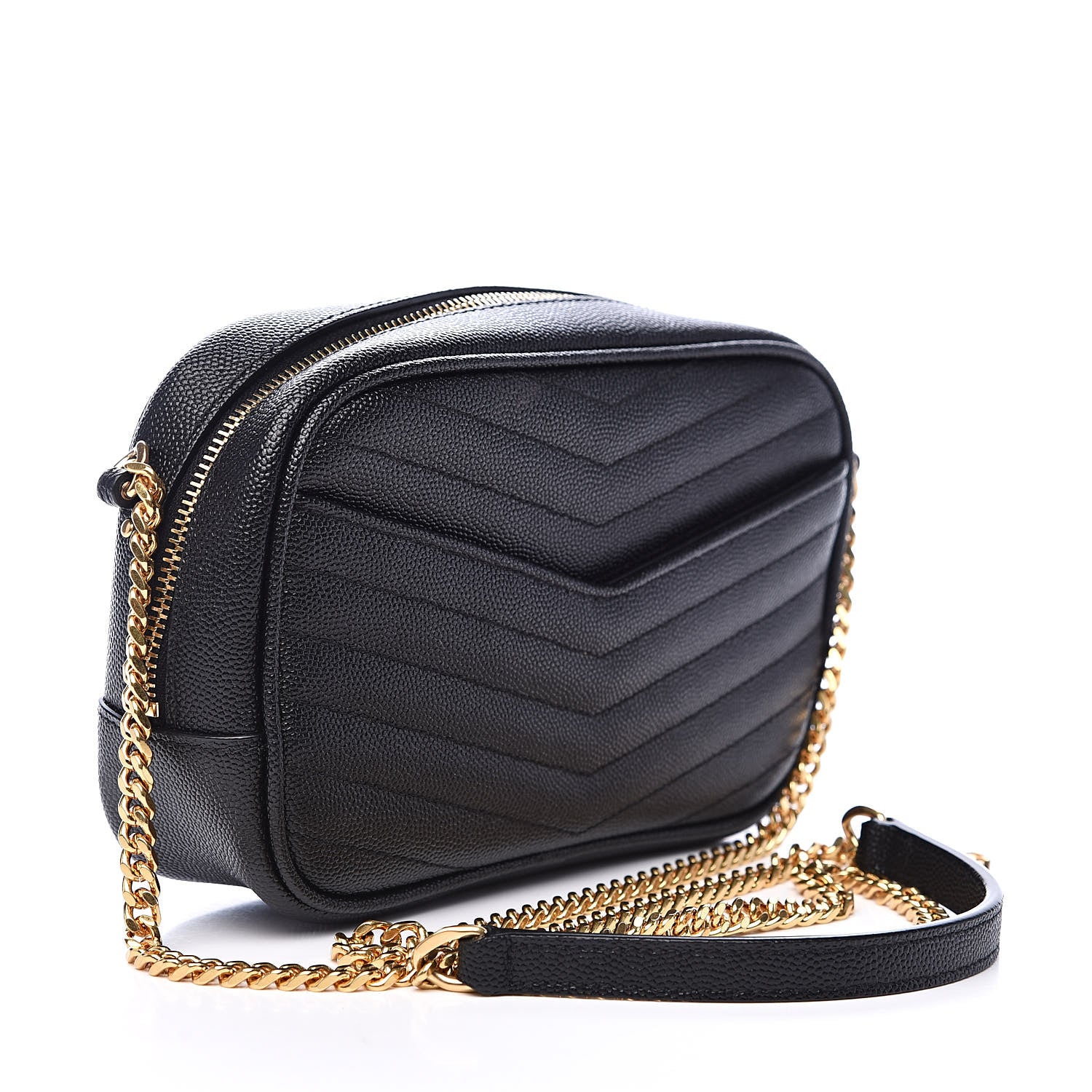 Saint Laurent Grain De Poudre Matelasse Monogram Mini Lou Camera Bag Black 3 of 10