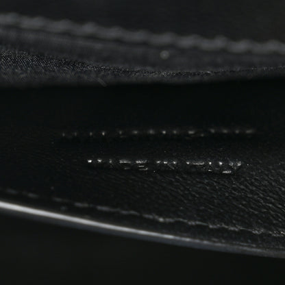 Saint Laurent Grain De Poudre Textured Mixed Matelasse Triquilt Medium Monogram Monochrome Satchel Black 8 of 11