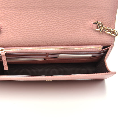 Gucci Dollar Calfskin Interlocking G Chain Wallet Soft Pink 5 of 9