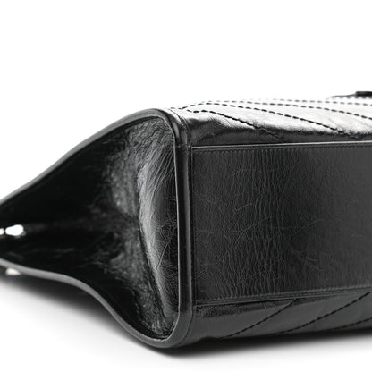 Saint Laurent Crinkled Calfskin Matelasse Monogram Medium Niki Shopper Tote Black 9 of 11