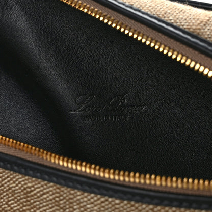 Loro Piana Hemp Silk L19 Extra Pocket Pouch Mooncake Biscuit Black 6 of 10