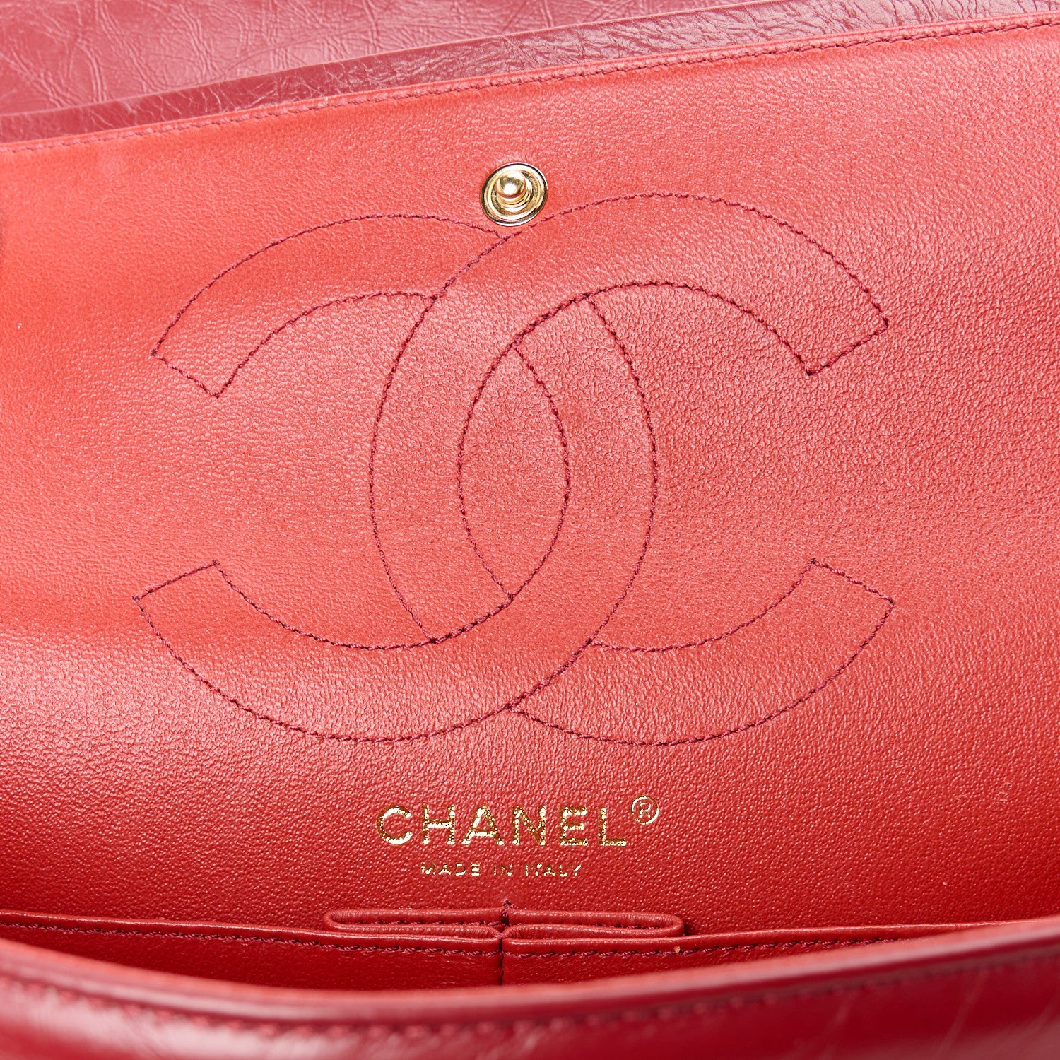 Chanel Aged Calfskin Chevron Quilted 2.55 Reissue 226 Flap Red 6 of 12