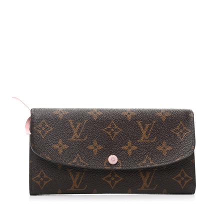 Louis Vuitton Monogram Emilie Wallet Rose Ballerine 1 of 12