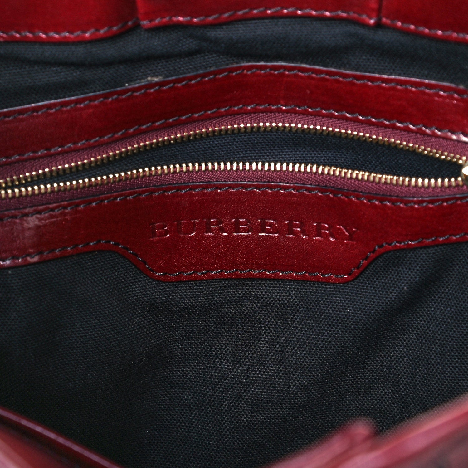 Burberry Suede Calfskin Medium Whipstitch Tote 5 of 11