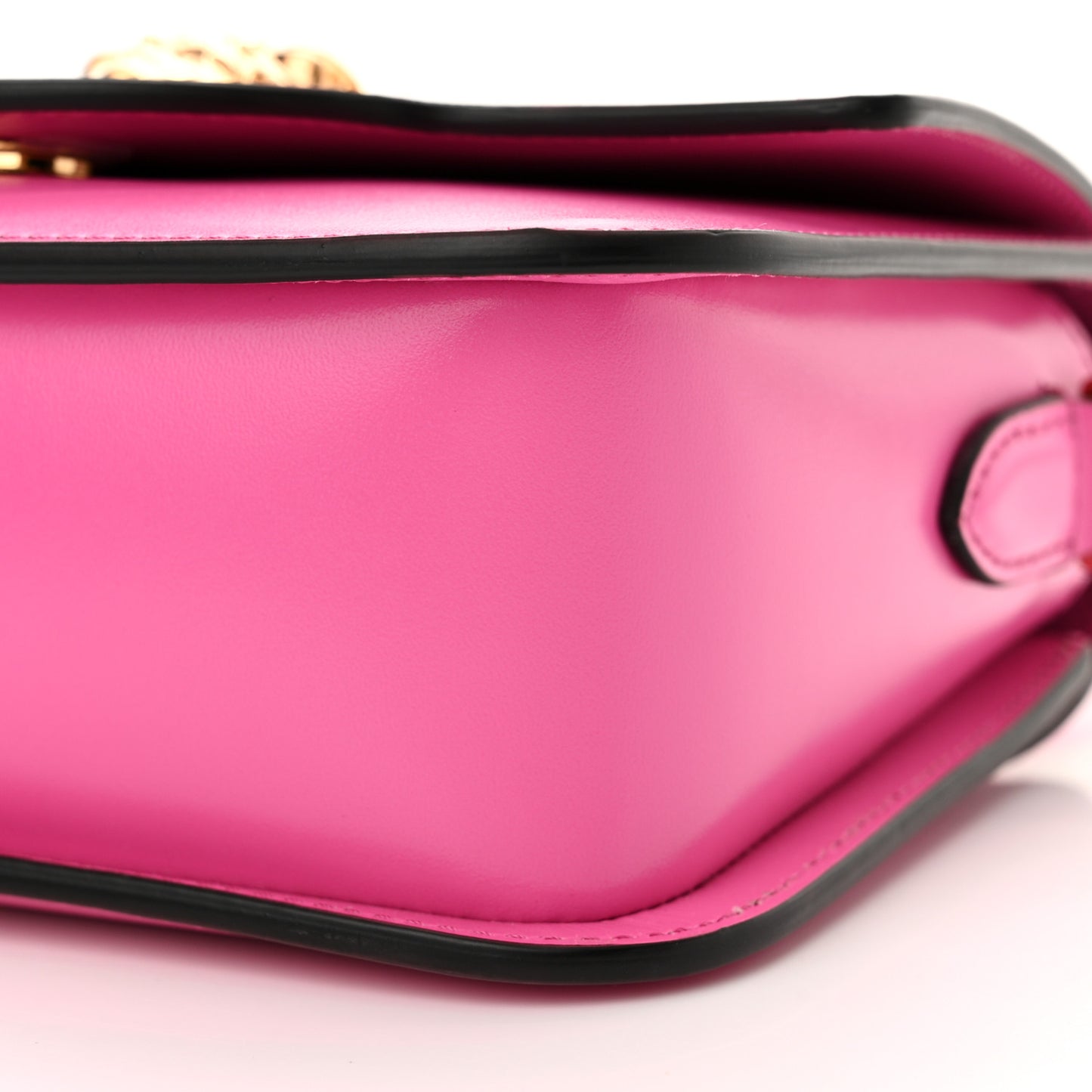 Calfskin Vinyl Small Houndstooth La Medusa Crossbody Bag Pink Multicolor
