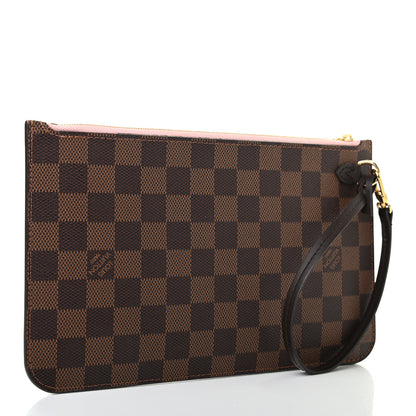 Louis Vuitton Damier Ebene Neverfull MM GM Pochette Rose Ballerine 3 of 8