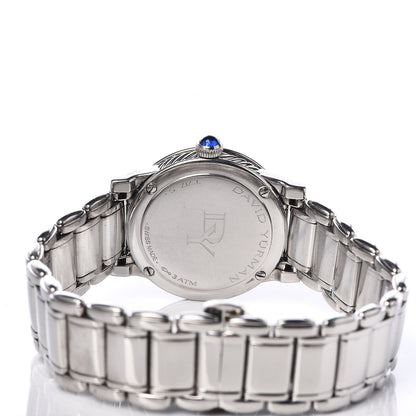 David Yurman Stainless Steel Diamond Bezel Mother of Pearl 30mm Classic Quartz Watch 5 of 8