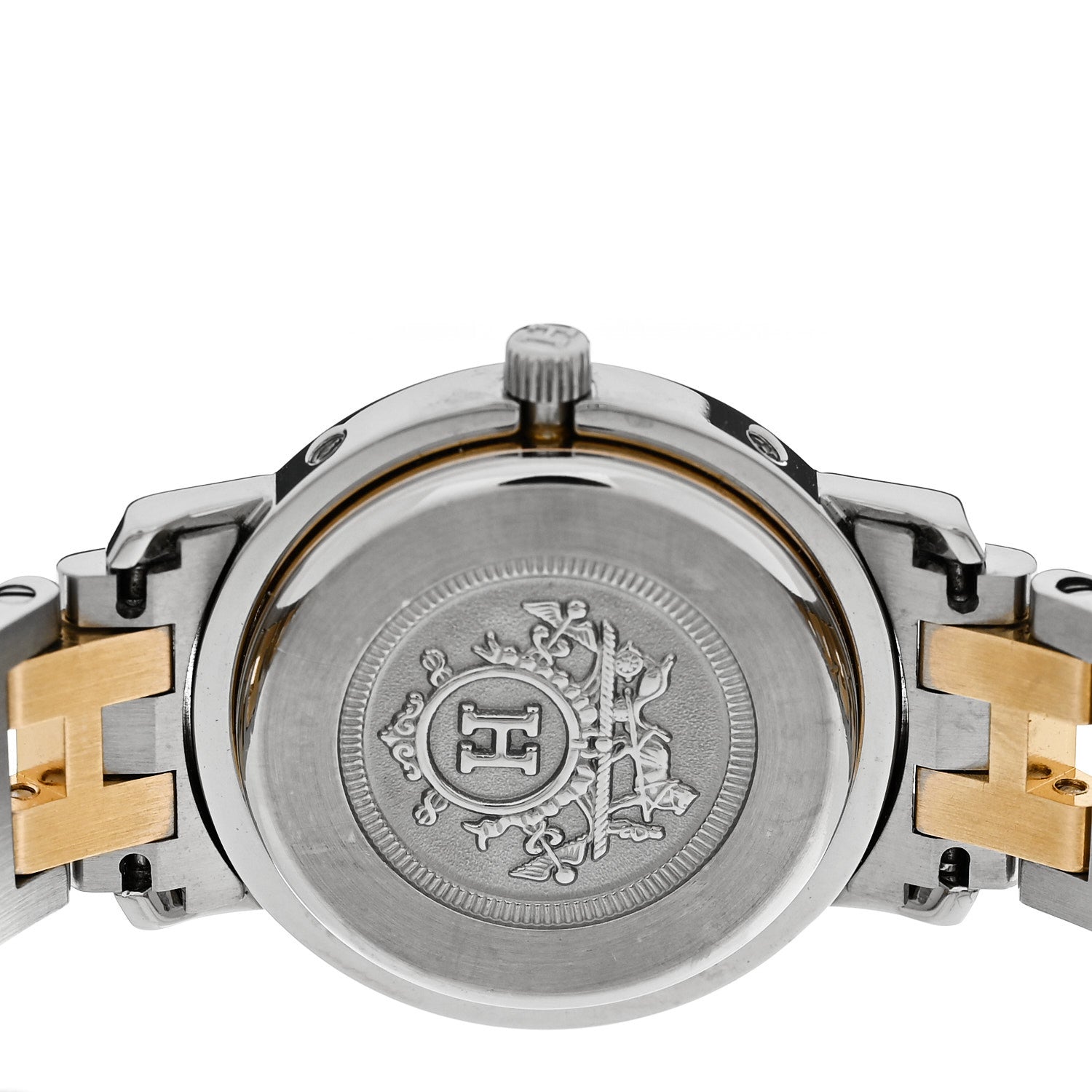Hermes Stainless Steel 24mm Clipper Quartz Watch Gold 1819003