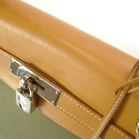 Barenia Toile Kelly 35 Handbag Khaki