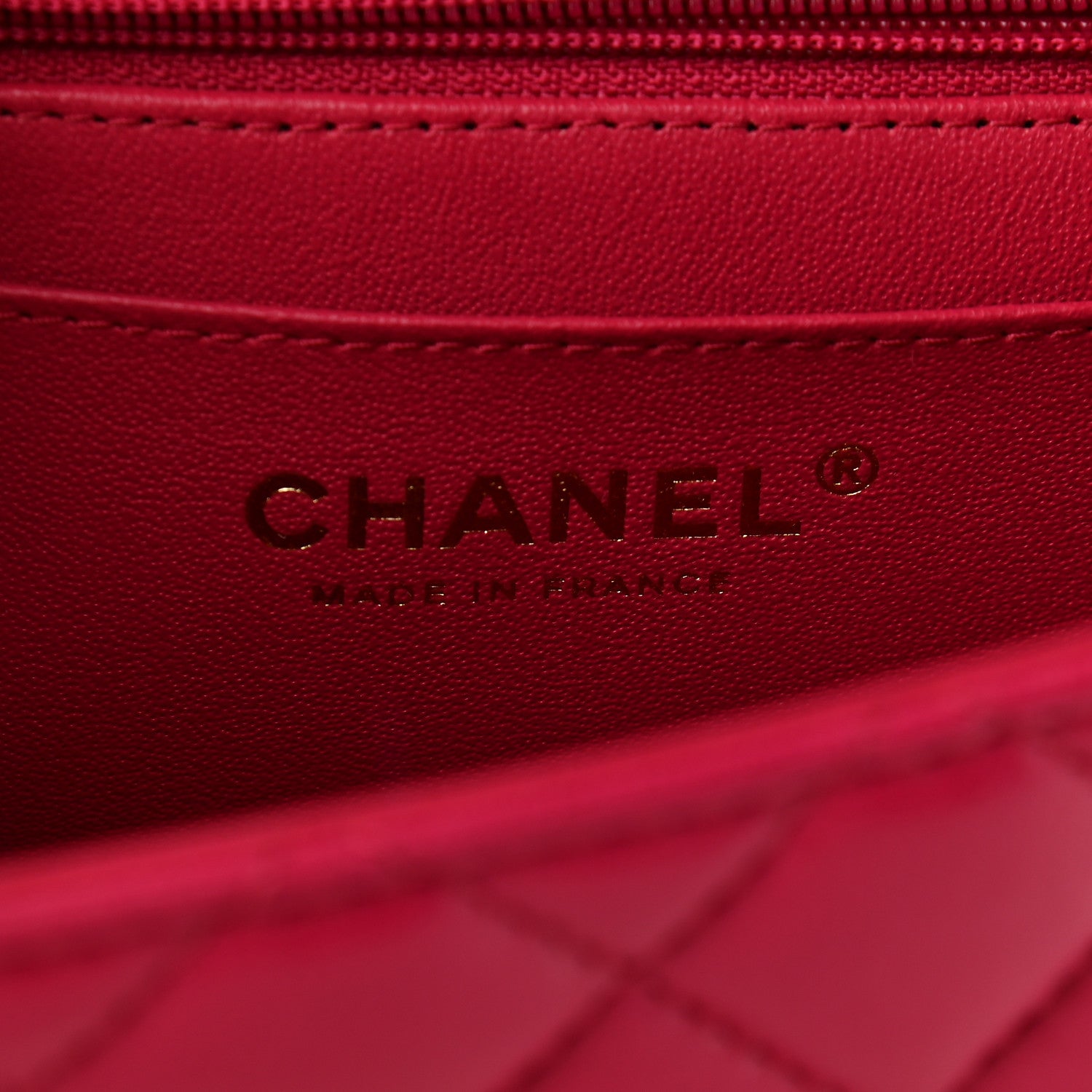 Chanel Lambskin Quilted Mini Top Handle Rectangular Flap Dark Pink 6 of 9