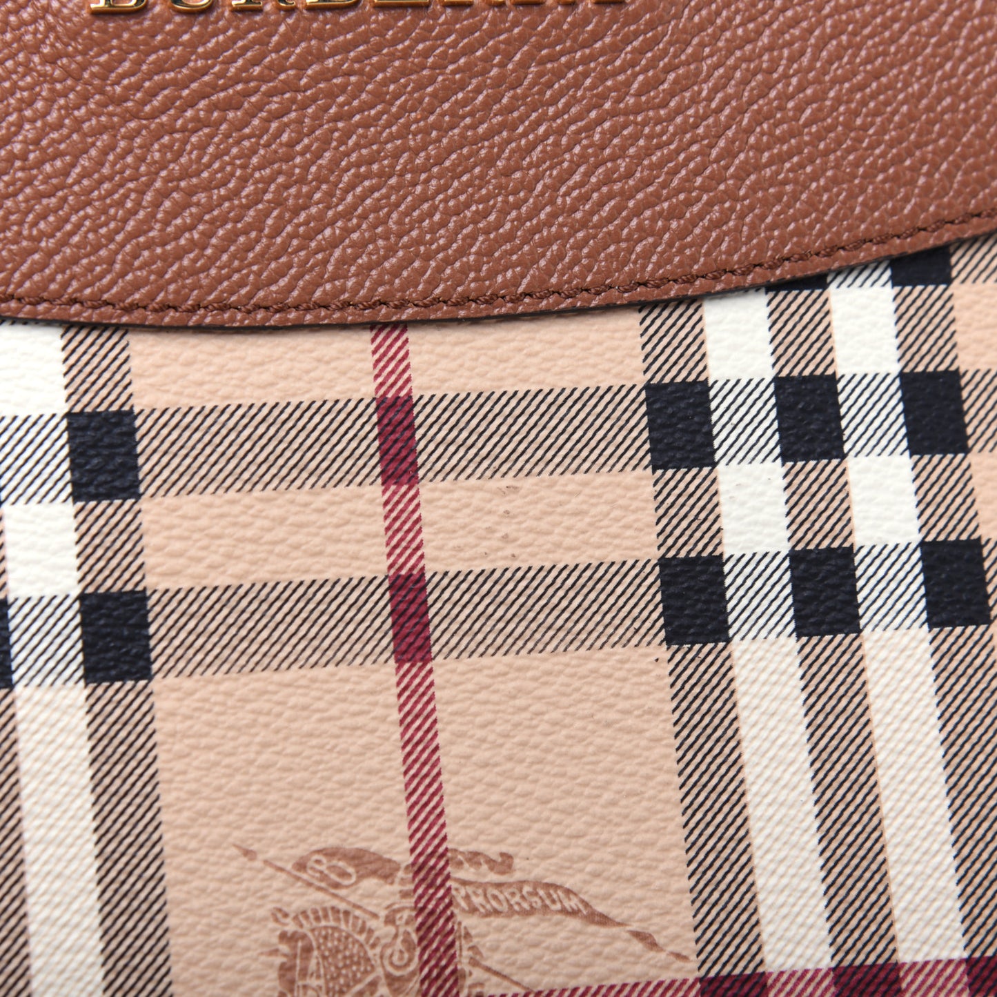 Haymarket Check Peyton Crossbody Clutch Bag Toffee
