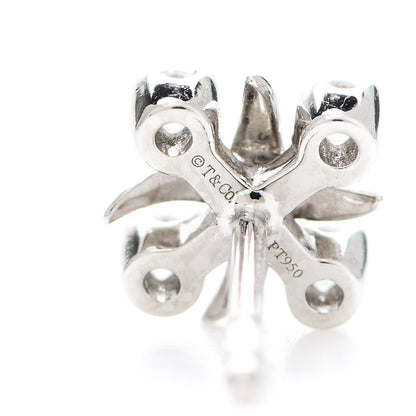 Tiffany Platinum Diamond Schlumberger Lynn Earrings 4 of 5