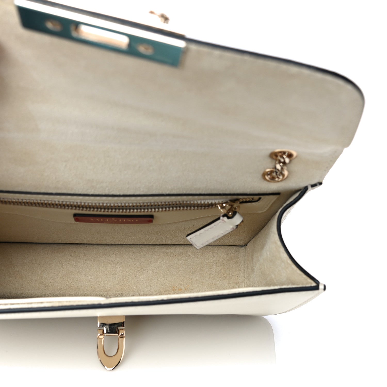 Valentino Garavani Vitello Small Rockstud All Over Demilune Shoulder Bag Light Ivory 6 of 11