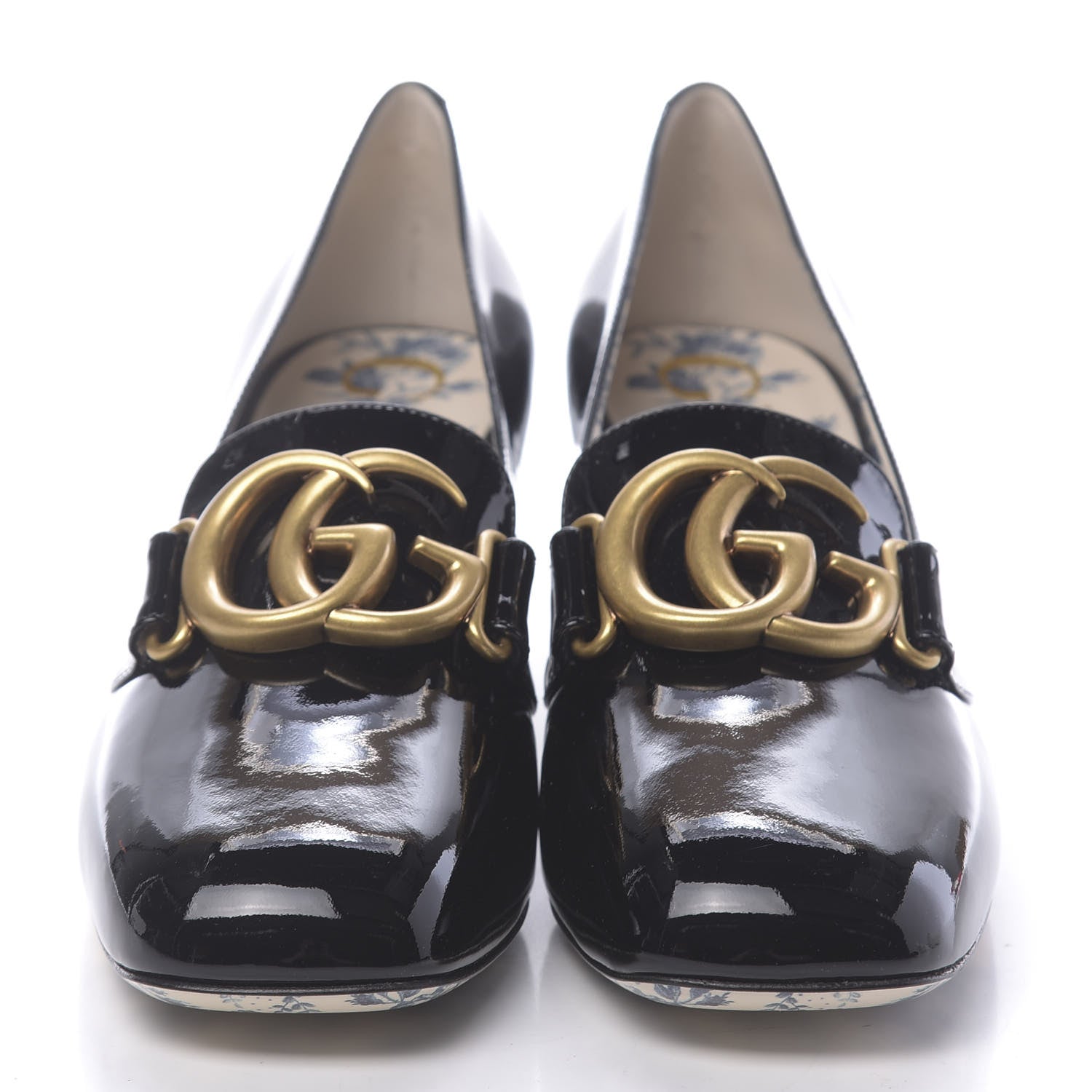 Gucci Vernice GG Victoire 55mm Loafer Pumps 38 Black 2 of 9