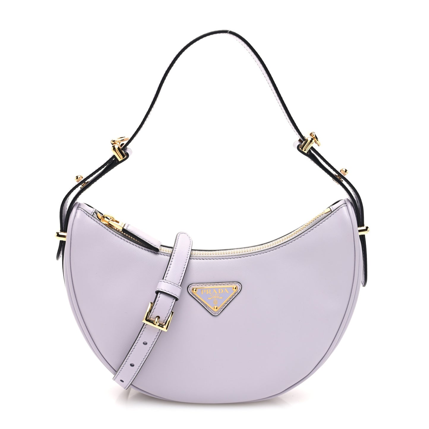 Soft Calfskin Arque Shoulder Bag Glicine