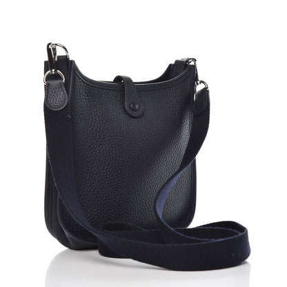 Hermes Taurillon Clemence Amazone Evelyne TPM Bleu Nuit Bleu Indigo 3 of 9