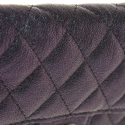 Chanel Iridescent Caviar Quilted Medium Flap Wallet Black 9 of 10