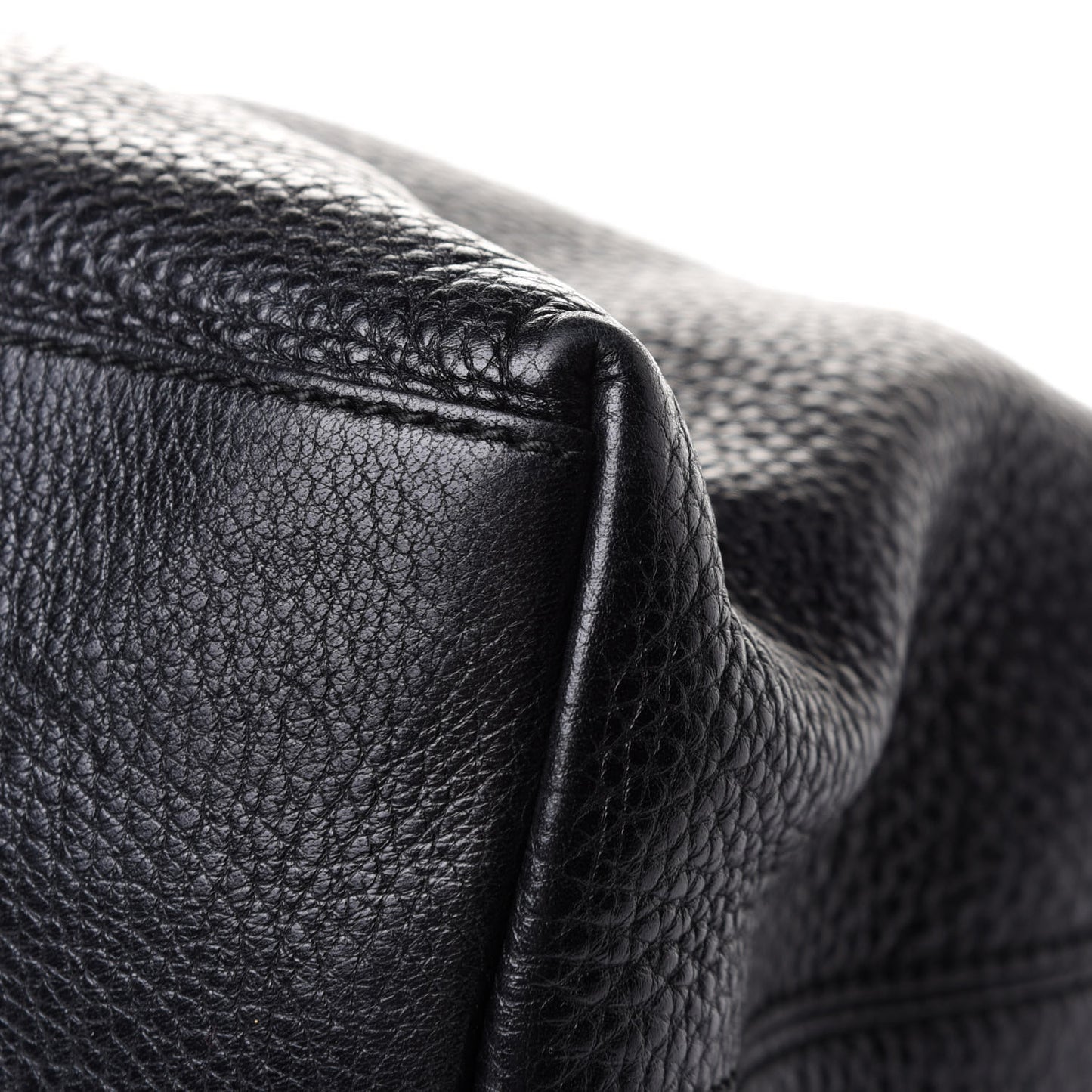 Pebbled Calfskin Medium Soho Chain Shoulder Bag Black