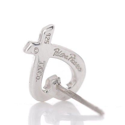Tiffany Sterling Silver Mini Paloma Picasso Loving Heart Earrings 4 of 4