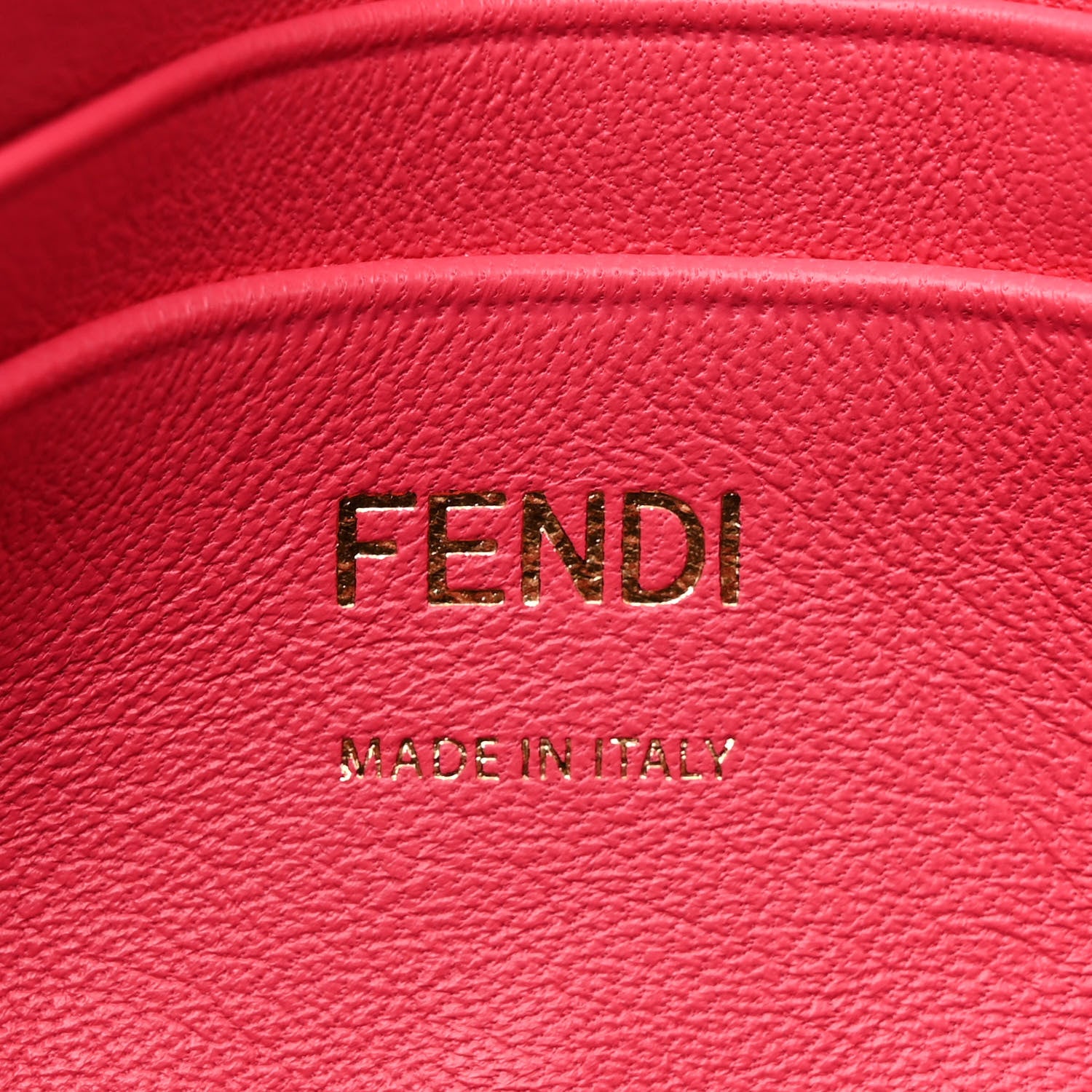Fendi Nappa FF 1974 Embossed Mini Baguette Lampone 6 of 12