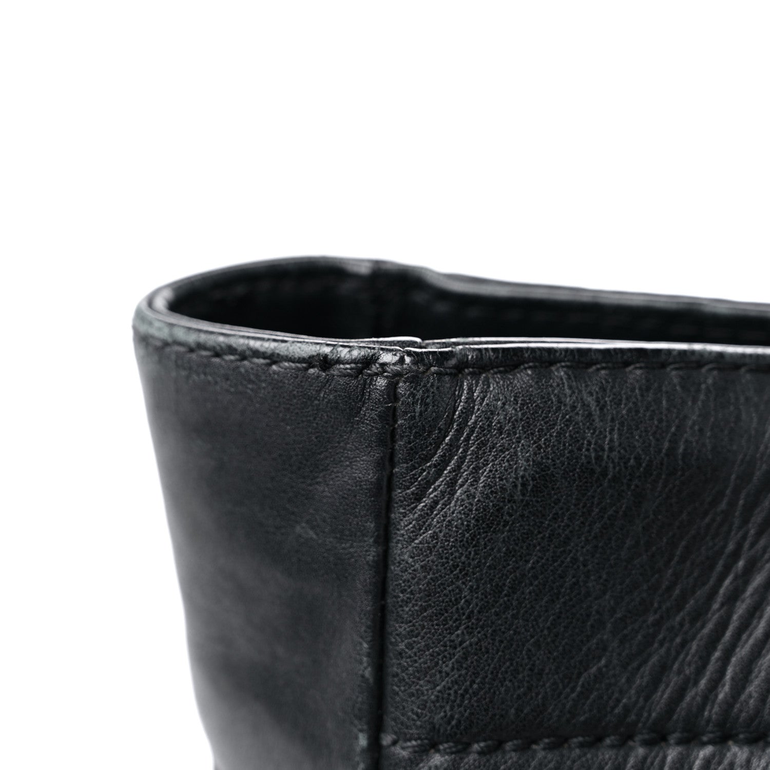 Chanel Calfskin Stitched Chocolate Bar Shopping Tote Black 18 of 19