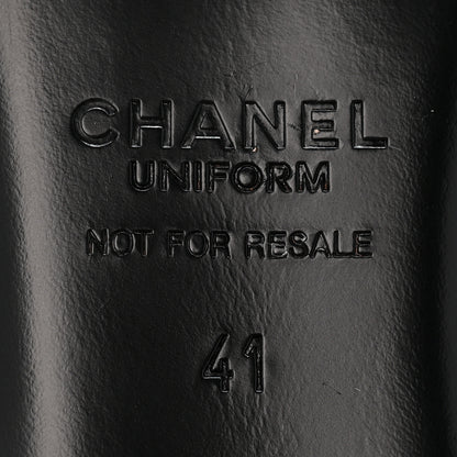 Chanel Lambskin Cap Toe CC Uniform Ballerina Flats 41 Black 7 of 10