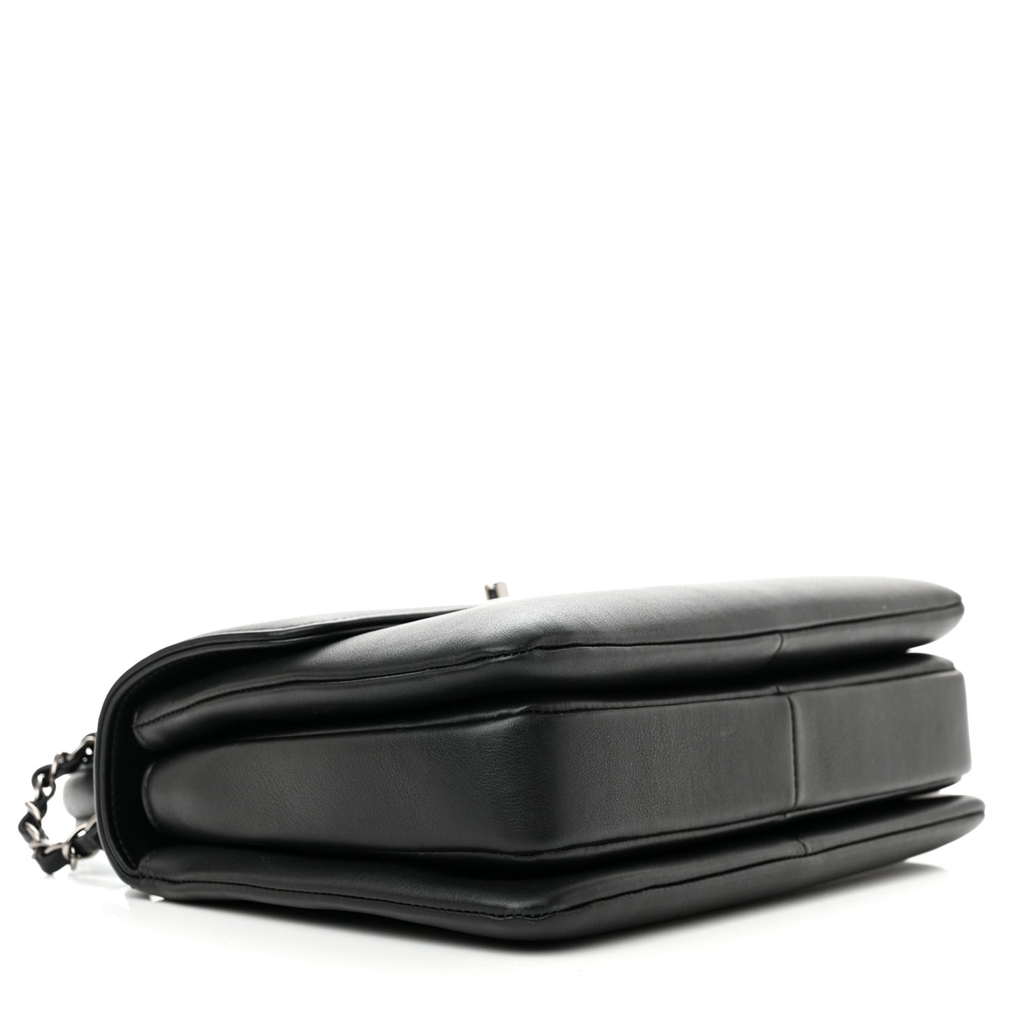 Calfskin Small Trendy CC Dual Handle Flap Bag Black