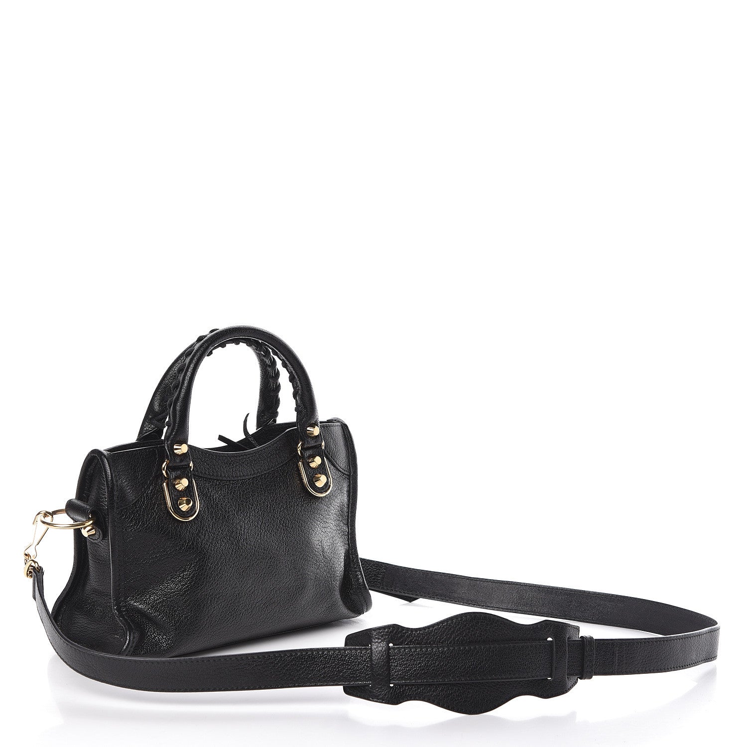 Balenciaga Chevre Gold Metallic Edge Hardware Mini City Black 3 of 10