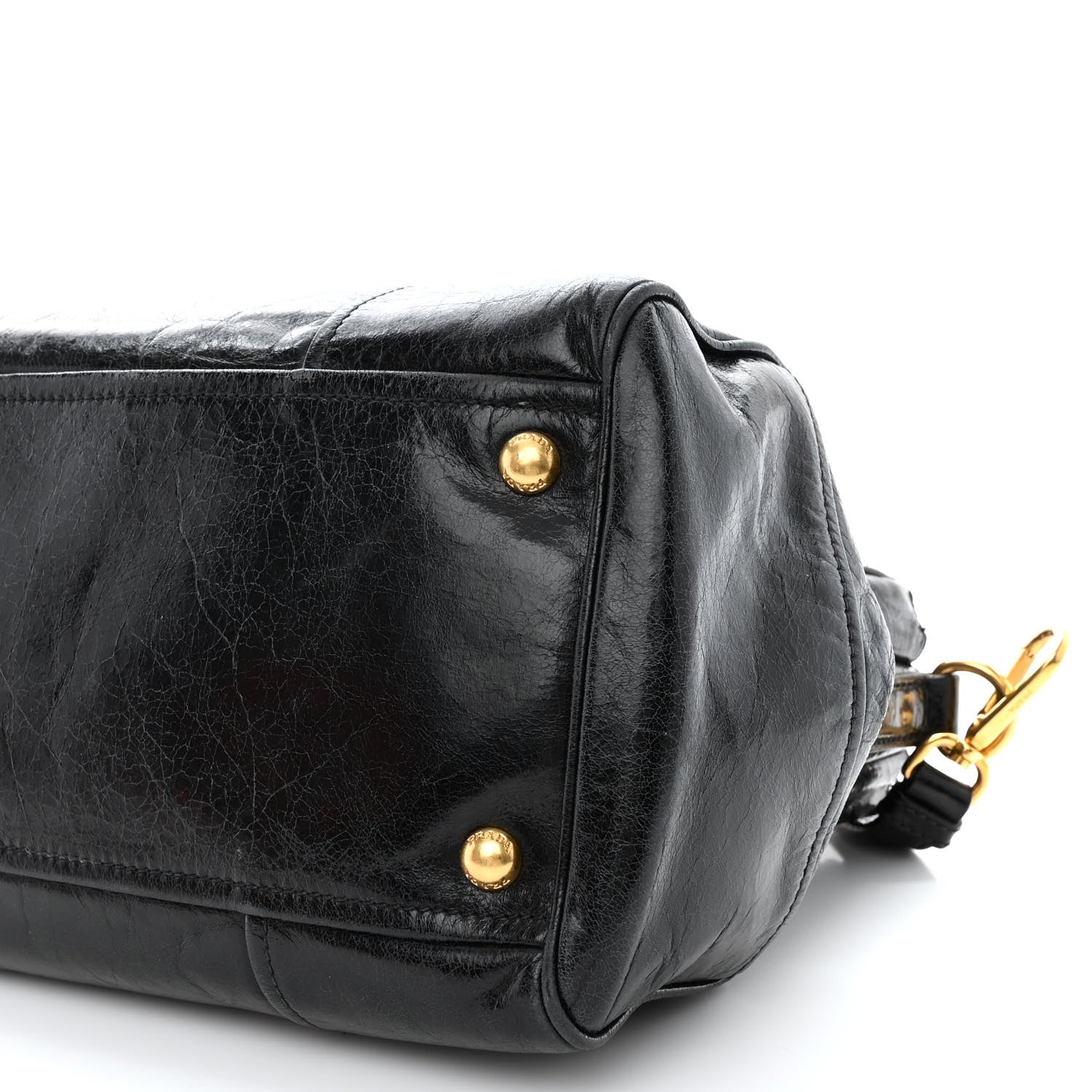Prada Vitello Shine Shopping Satchel Black 12 of 15