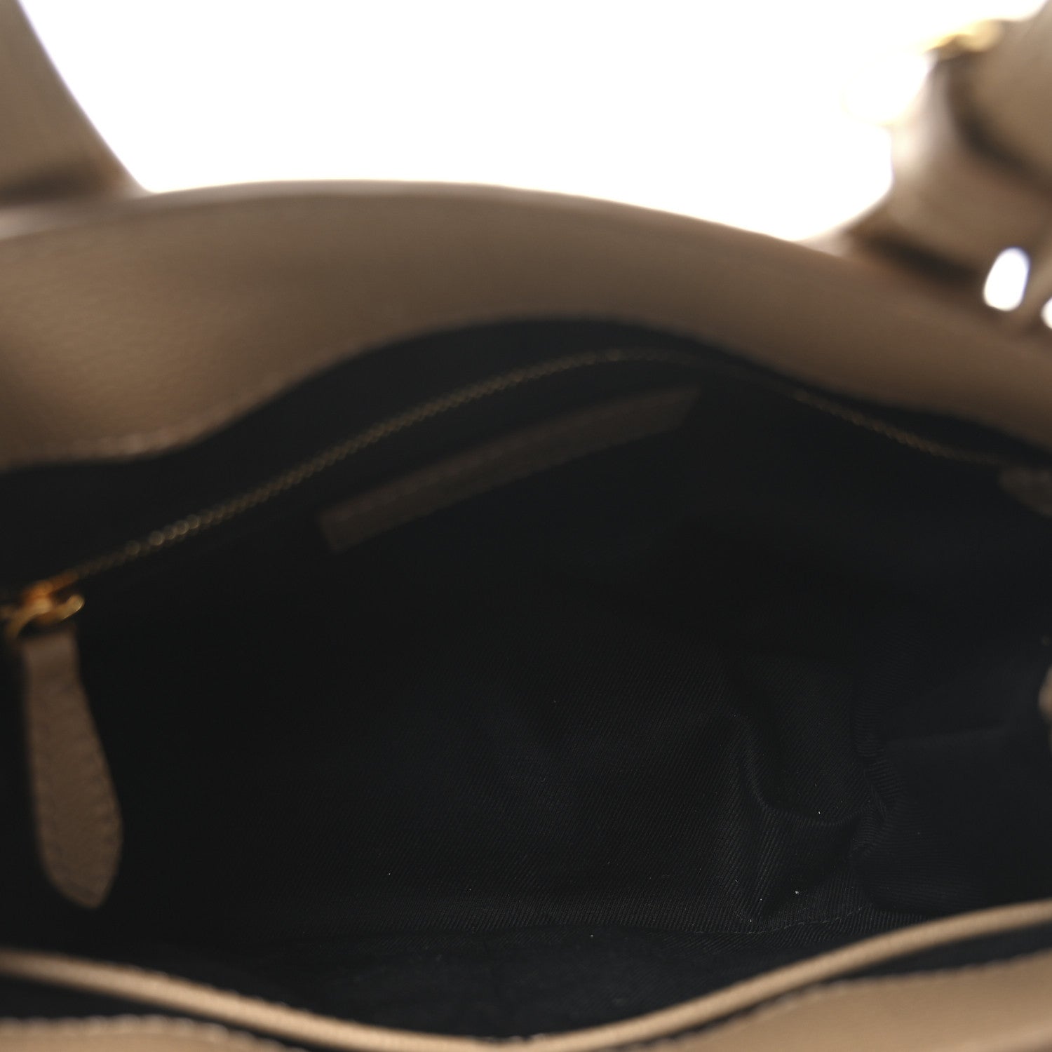 Burberry Grainy Calfskin House Check Small Banner Tote Tan 5 of 9