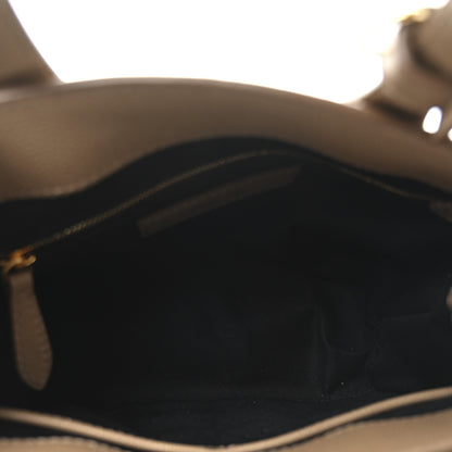 Burberry Grainy Calfskin House Check Small Banner Tote Tan 5 of 9